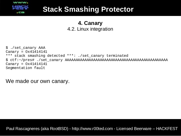Stack Smashing Detected